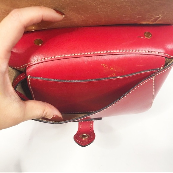 Dooney & Bourke Red Leather Happy Alto Crossbody - Picture 7 of 10